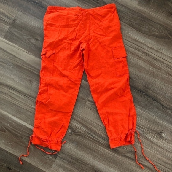 Rue21 Lenin blend orange cropped cargo pants size small - Picture 4 of 6
